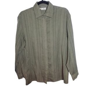 Italy Button Down Size 42/8 Western Aztec Hidden Snap Buttons Boho Embriodered